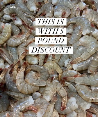 MEDIUM HEADLESS (31/35) SHRIMP 5 POUNDS DISCOUNT