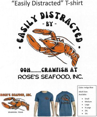 &quot;Easily Distracted By Crawfish&quot; Shortsleeve T-shirt