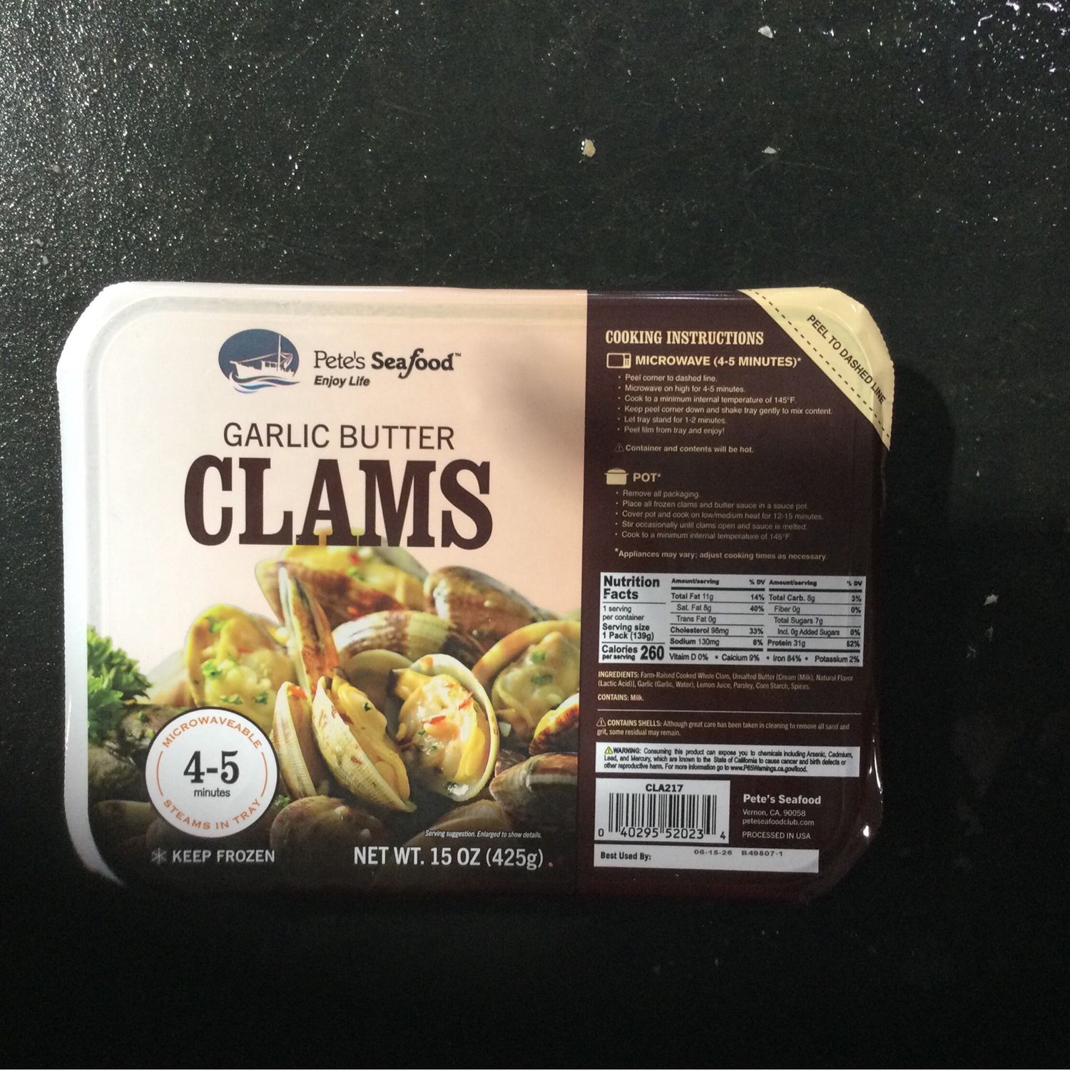 Garlic Butter Clams 15 oz