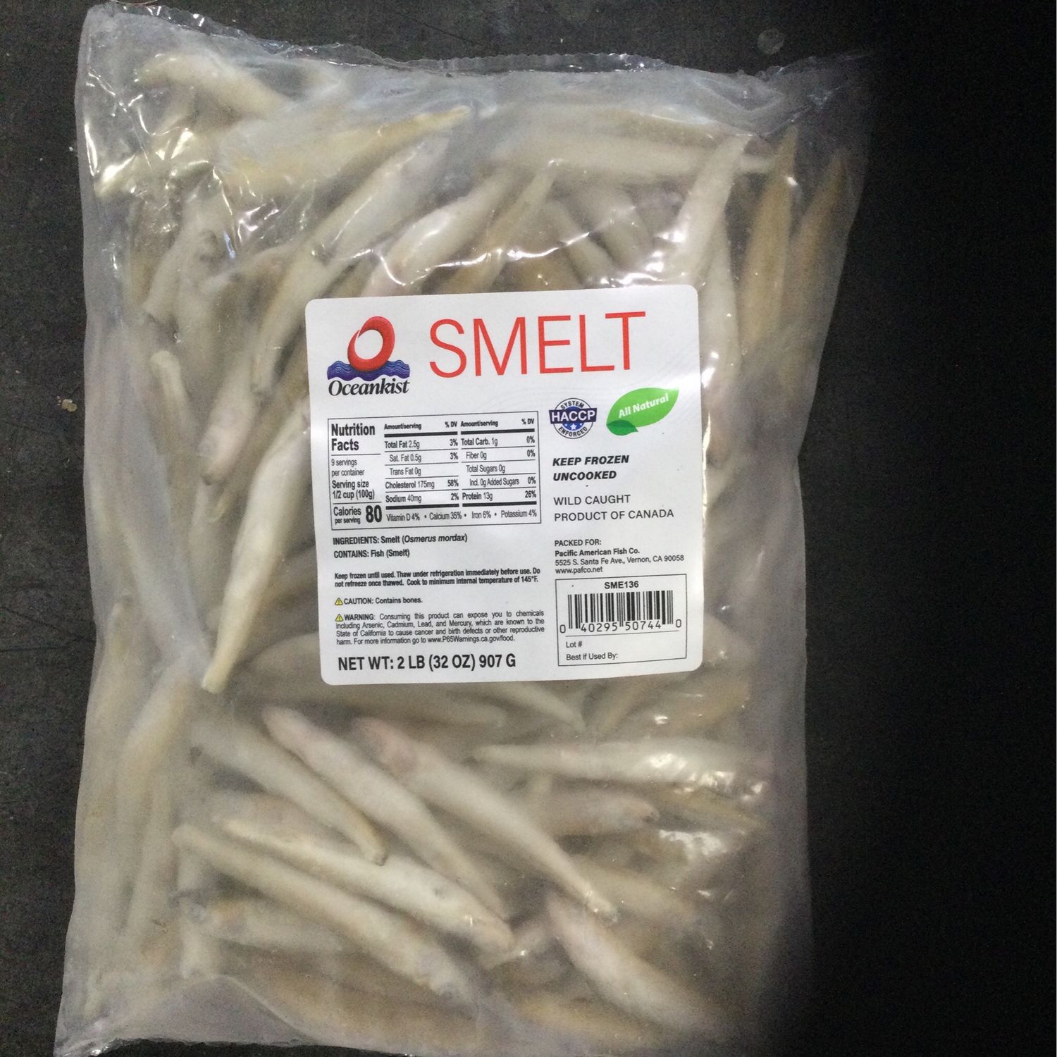 Smelt Head On 2LBS