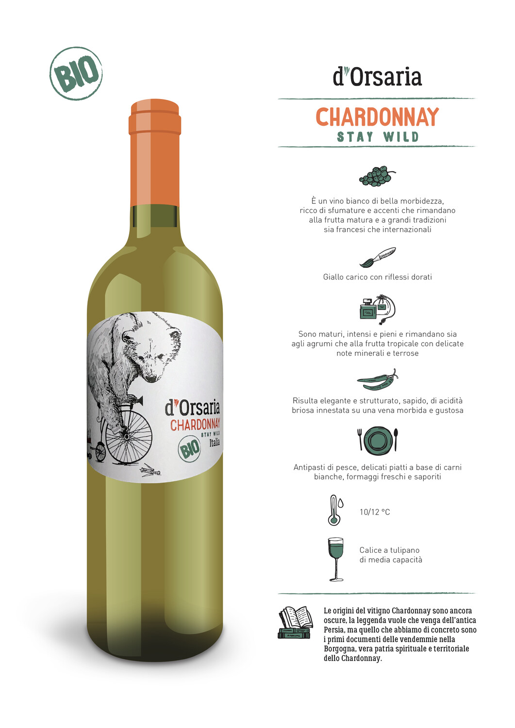 CHARDONNAY BIO d&#39;ORSARIA 2020 IGT VENEZIA GIULIA