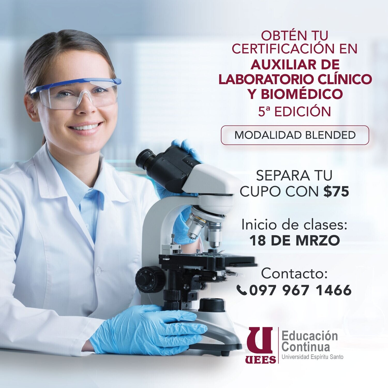 Certificación en Auxiliar de Laboratorio Clínico y Biomédico