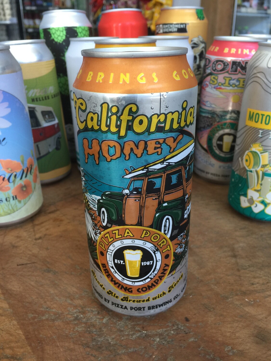Beer / 16 oz / Pizza Port, California Honey, Blonde Ale