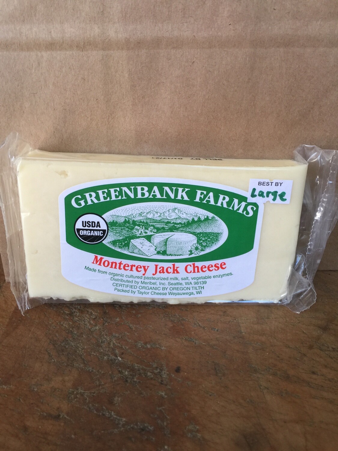Deli / Cheese / Greenbank Organic Monterey Jack , Large (about .66 lbs)