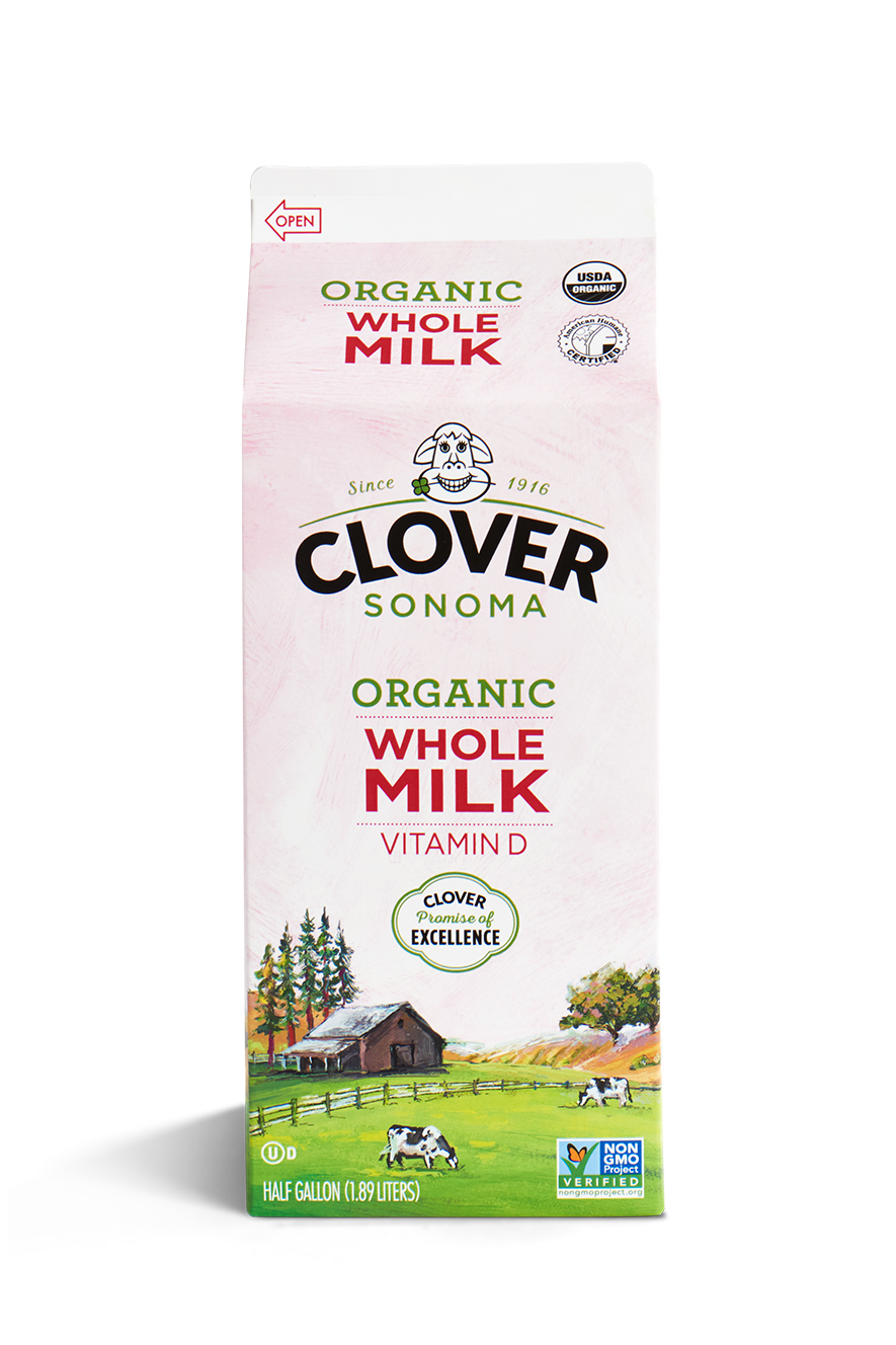 Dairy / Milk / Clover Organic Whole Milk Half Gallon