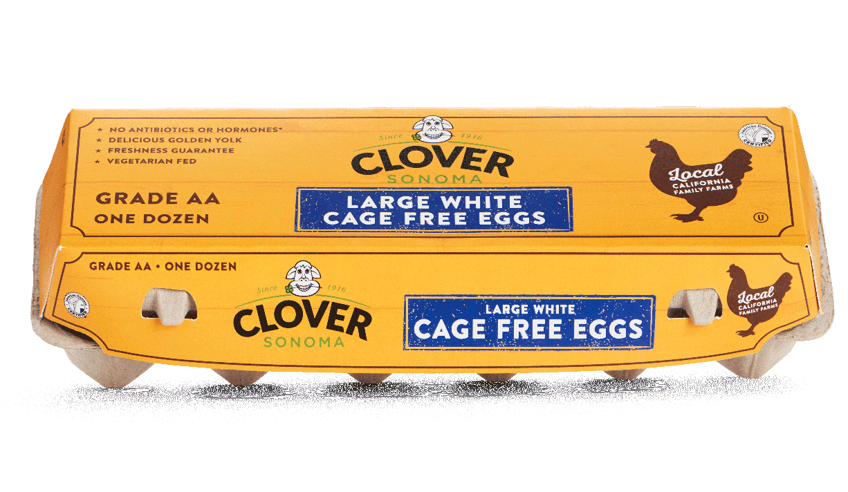 Dairy / Eggs / Clover Cage Free Large White Eggs, 1 dz