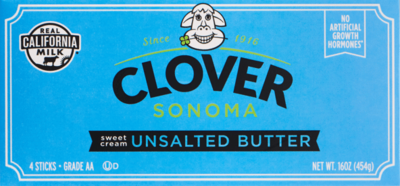 Dairy / Butter / Clover Butter Unsalted, 1 lb