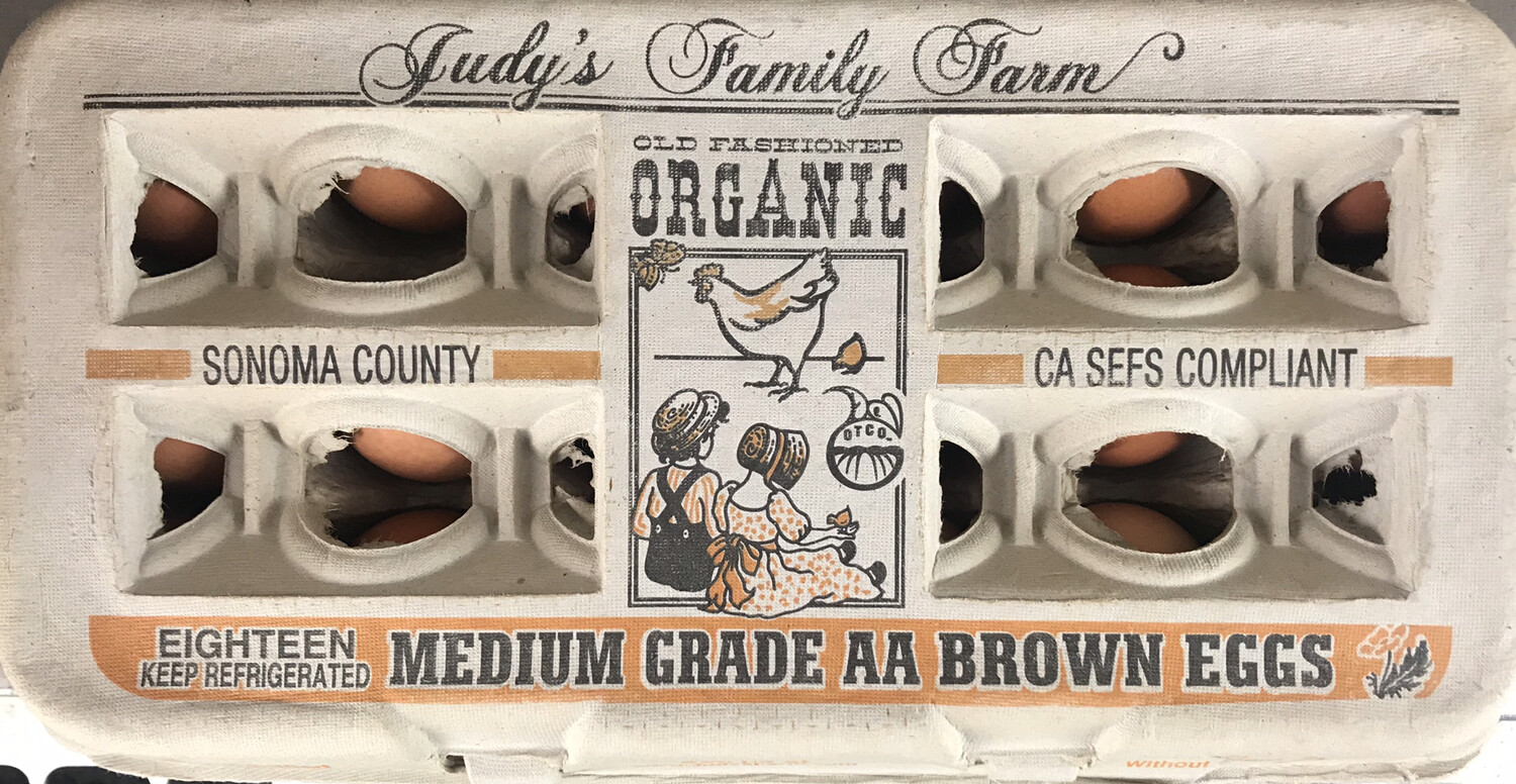Dairy / Eggs / Judy's Organic Medium Eggs, 18 pk