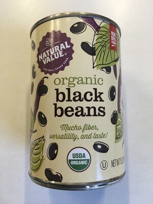 Grocery / Beans / Natural Value Black Beans can, 15 oz