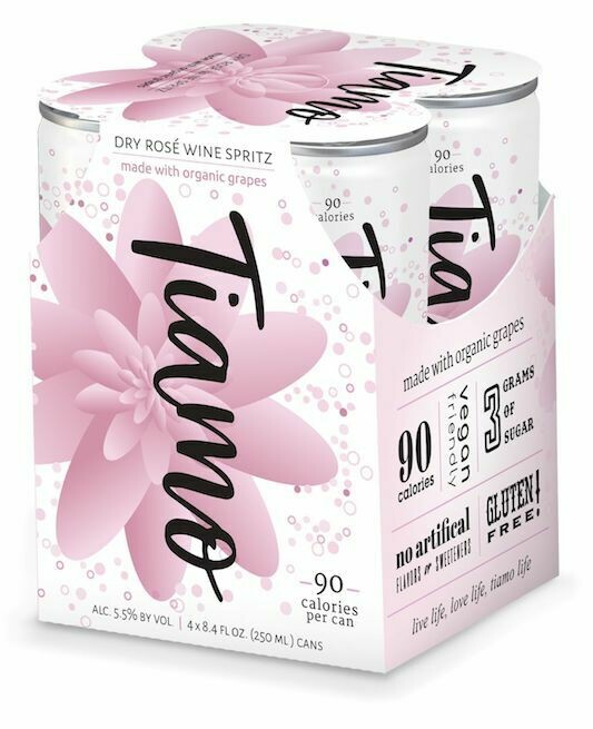 Wine / Rose / Tiamo Organic Dry Rose Spritz, 4pk 250ml cans