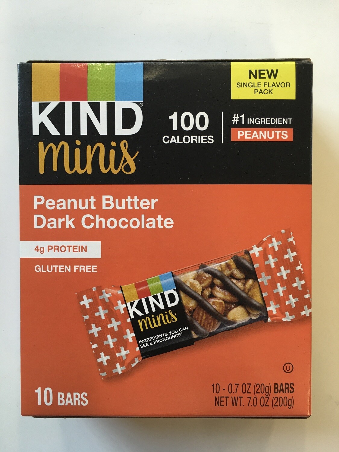 Snack / Bar / Kind Minis Peanut Butter Dark Chocolate, 10 pack