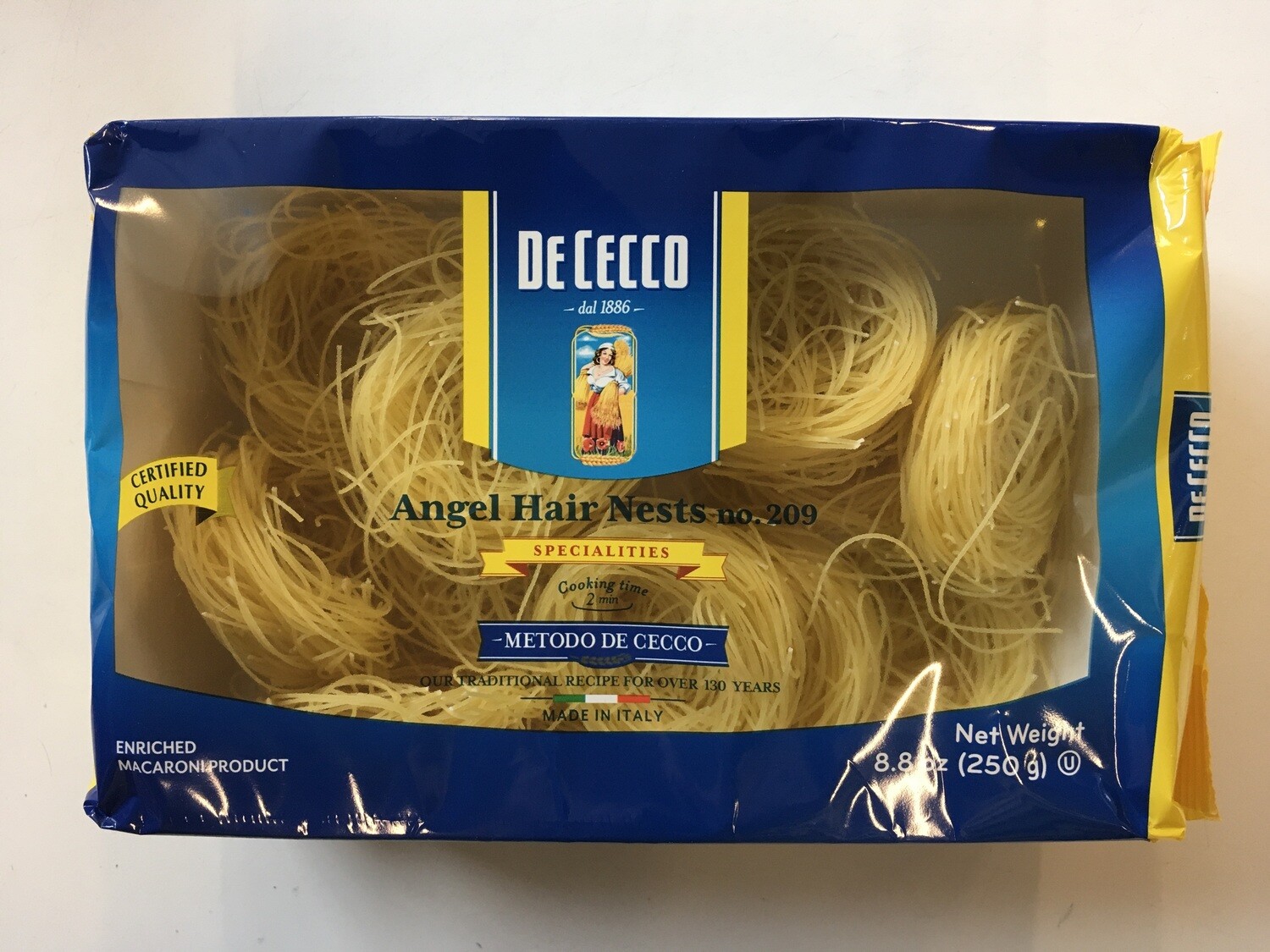 Grocery / Pasta / De Cecco Angel Hair Nests 8.8 oz.