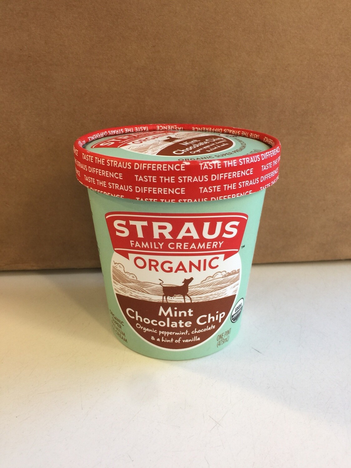 Frozen / Ice Cream Pint / Straus Organic Mint Chip Pint