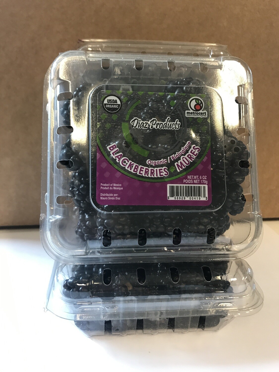 Produce / Fruit / Organic Blackberries, 6 oz.