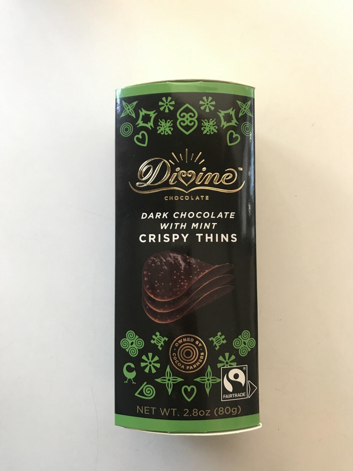 Candy / Chocolate / Divine Crispy Thins, Dark Chocolate Mint