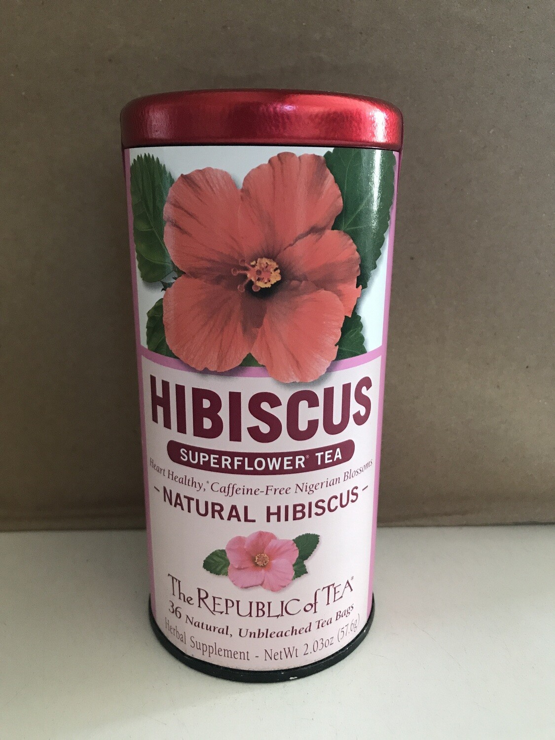 Beverage / Coffee & Tea / Republic of Tea, Natural Hibiscus Tea (36 Tea Bags)