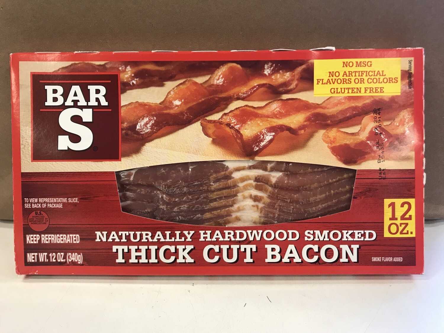 Deli / Meat / Bar S Bacon, Thick Cut, 12 oz