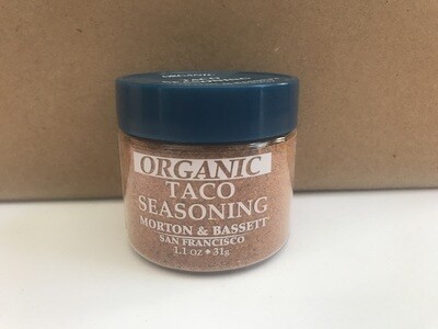 Grocery / Spice / Morton & Bassett Taco Seasoning, Organic, 1.1 oz