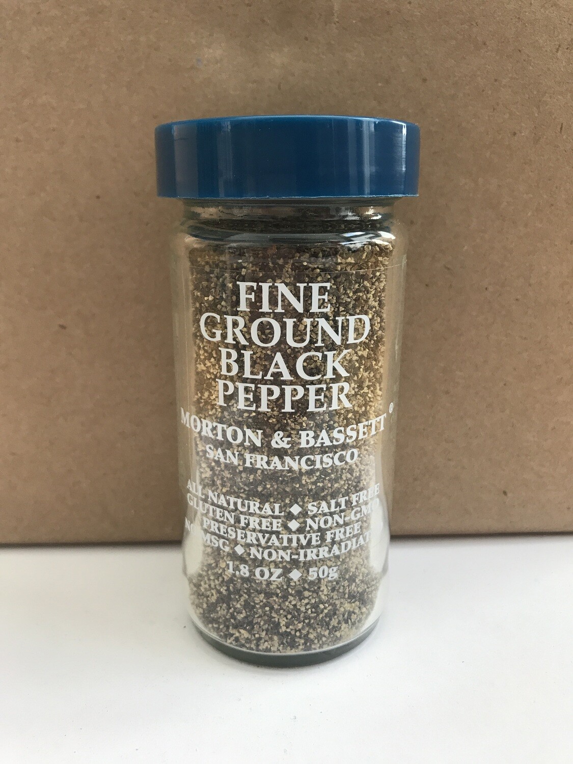 Grocery / Spice / Morton & Bassett Pepper Black Fine Ground, 1.8 oz