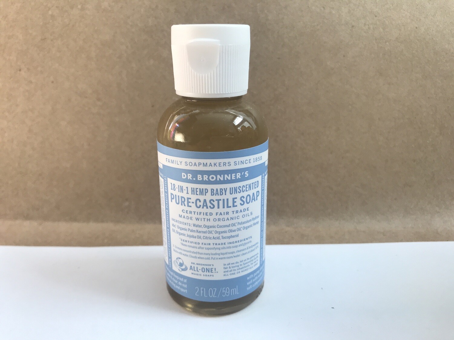 Health and Beauty / Soap / Dr. Bronner Baby Unscented Liquid Soap, 2 oz