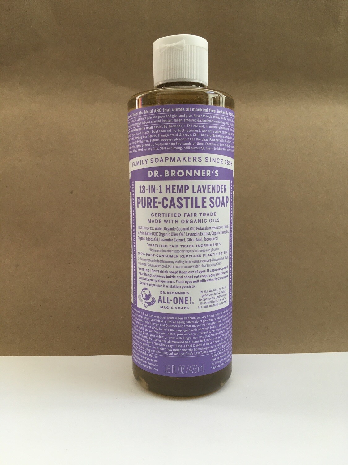 Health and Beauty / Soap / Dr. Bronner Liquid Lavender, 16 oz
