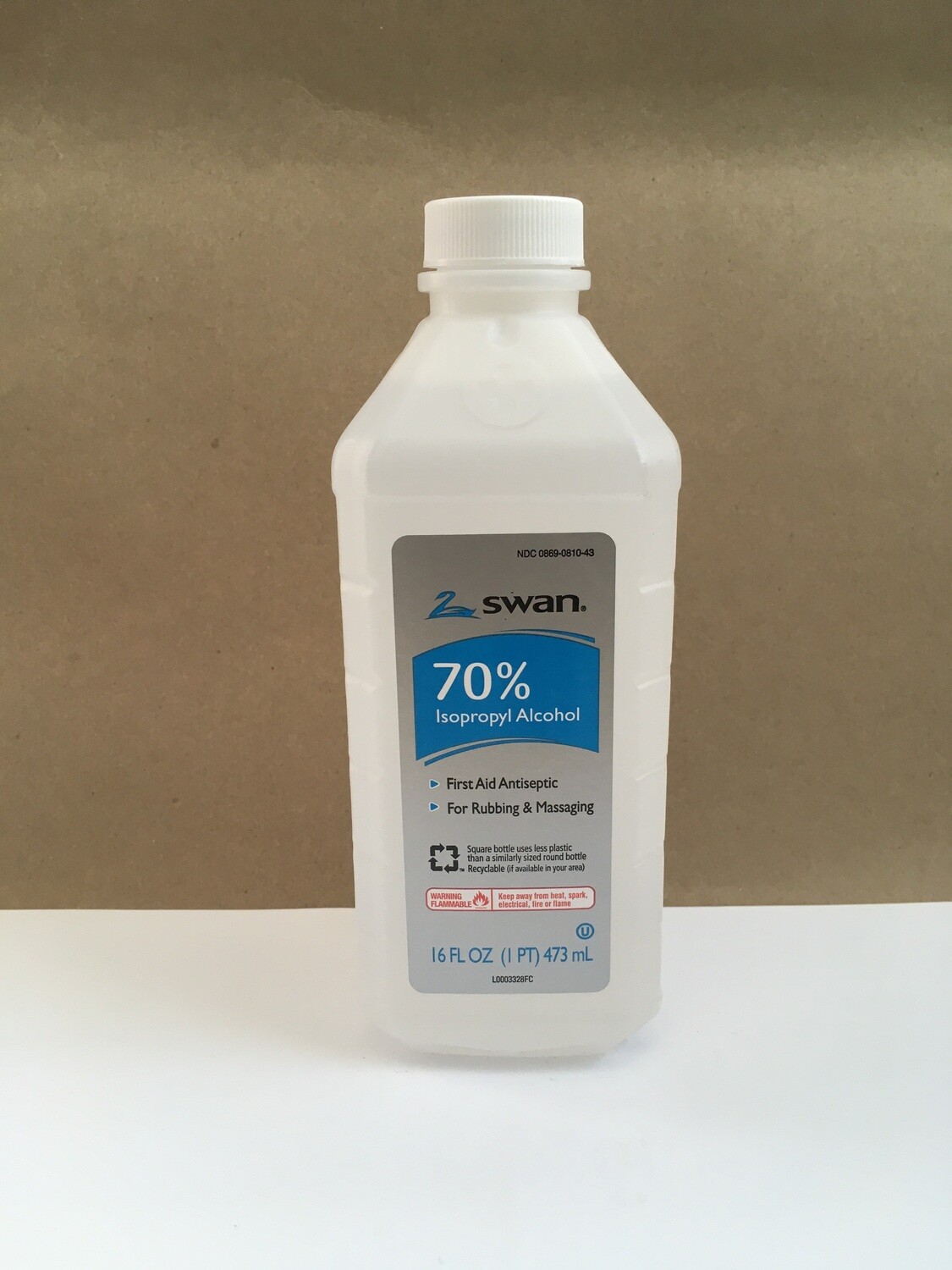 Health and Beauty / Hand Sanitizer / Swan Isopropyl Rubbing Alcohol 70%, 16 oz