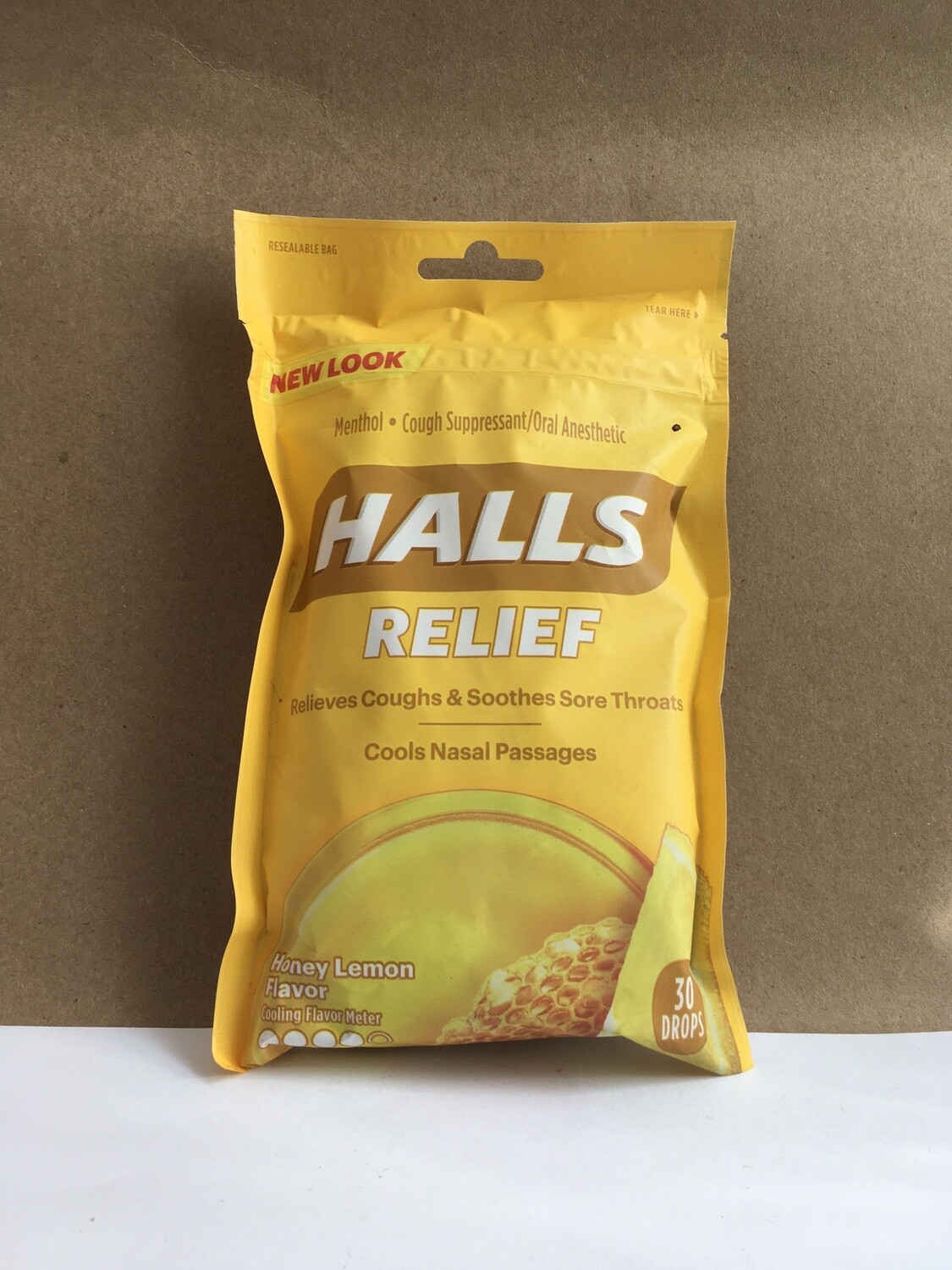 Health and Beauty / Cold / Halls Honey-Lemon 30ct. Bag