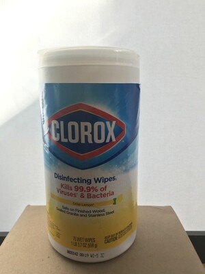 Household / Cleanser / Clorox Lemon Disinfecting Wipes 75 ct