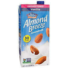 Dairy / Plant Based / Almond Breeze Vanilla Unsweetened, 32 oz