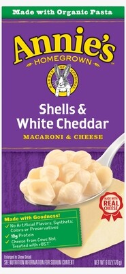 Grocery / Pasta / Annie's Shells White Cheddar