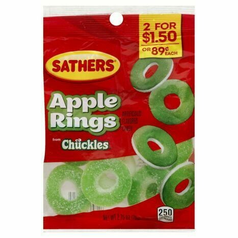 Candy / 2 for $1.50 / Sather's Apple Rings