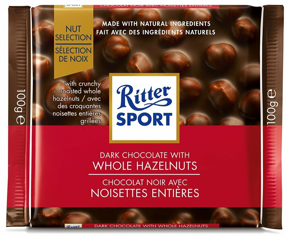Candy / Chocolate / Ritter Sport Dark Chocolate Hazelnut