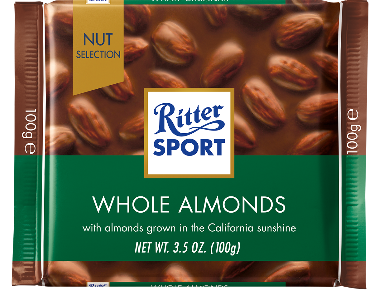 Candy / Chocolate / Ritter Sport Milk Chocolate with Whole Almonds