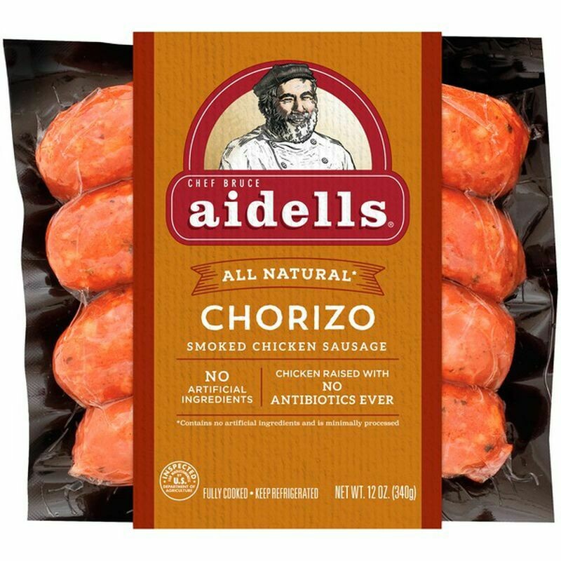 Deli / Meat / Aidell's Sausage, Smoked Chicken Chorizo, 12 oz
