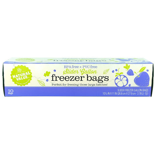 Household / Plastic / Natural Value Gallon Slider Freezer Bags