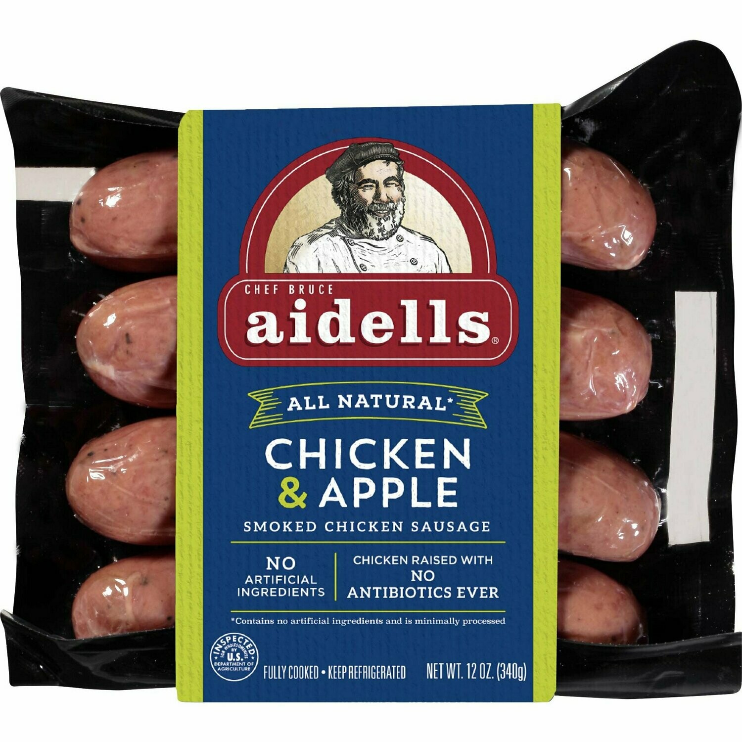 Deli / Meat / Aidell's Chicken Apple Sausage, 12 oz