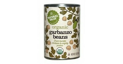 Grocery / Beans / Natural Value Organic Garbanzo Bean can, 15 oz