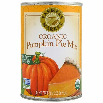 Grocery / Canned Fruit / Farmers Market Organic Pumpkin Pie Mix, 15 oz