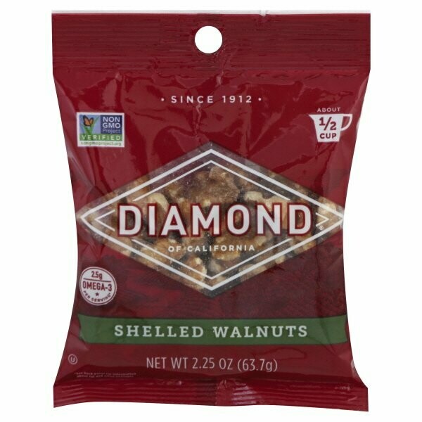 Snack / Nuts / Diamond Shelled Walnuts, 2.25 oz