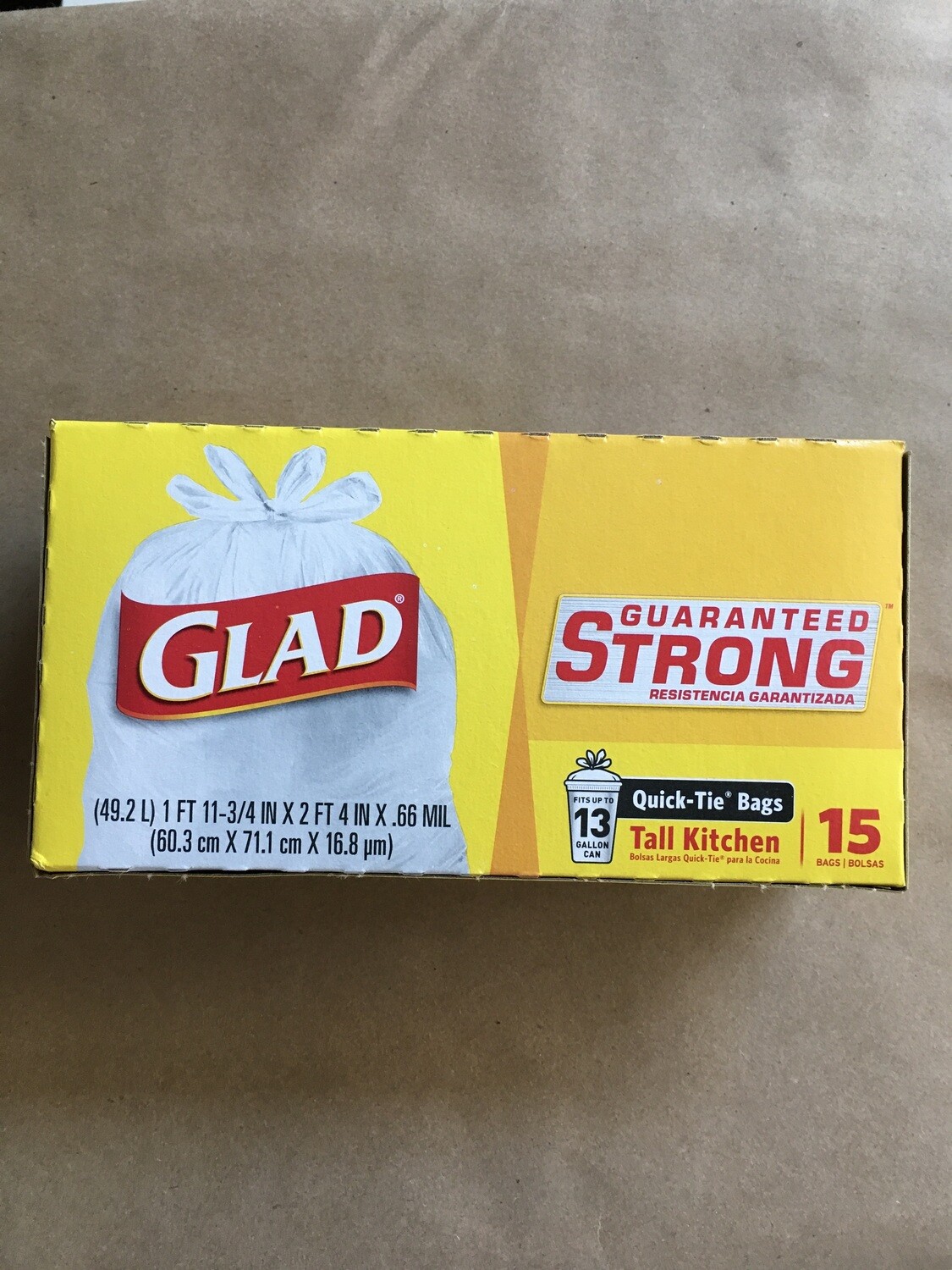 Household / Plastic / Glad Tall Kitchen Bags, 15 ct