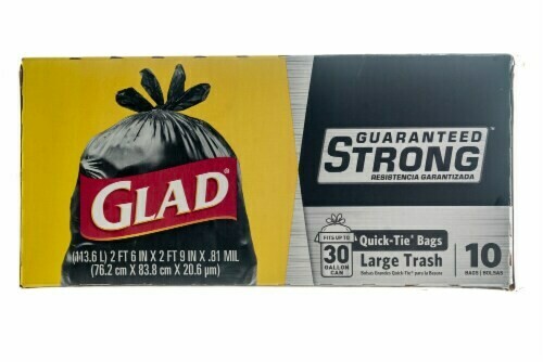Household / Plastic / Glad Large Trash Bags, 10 ct