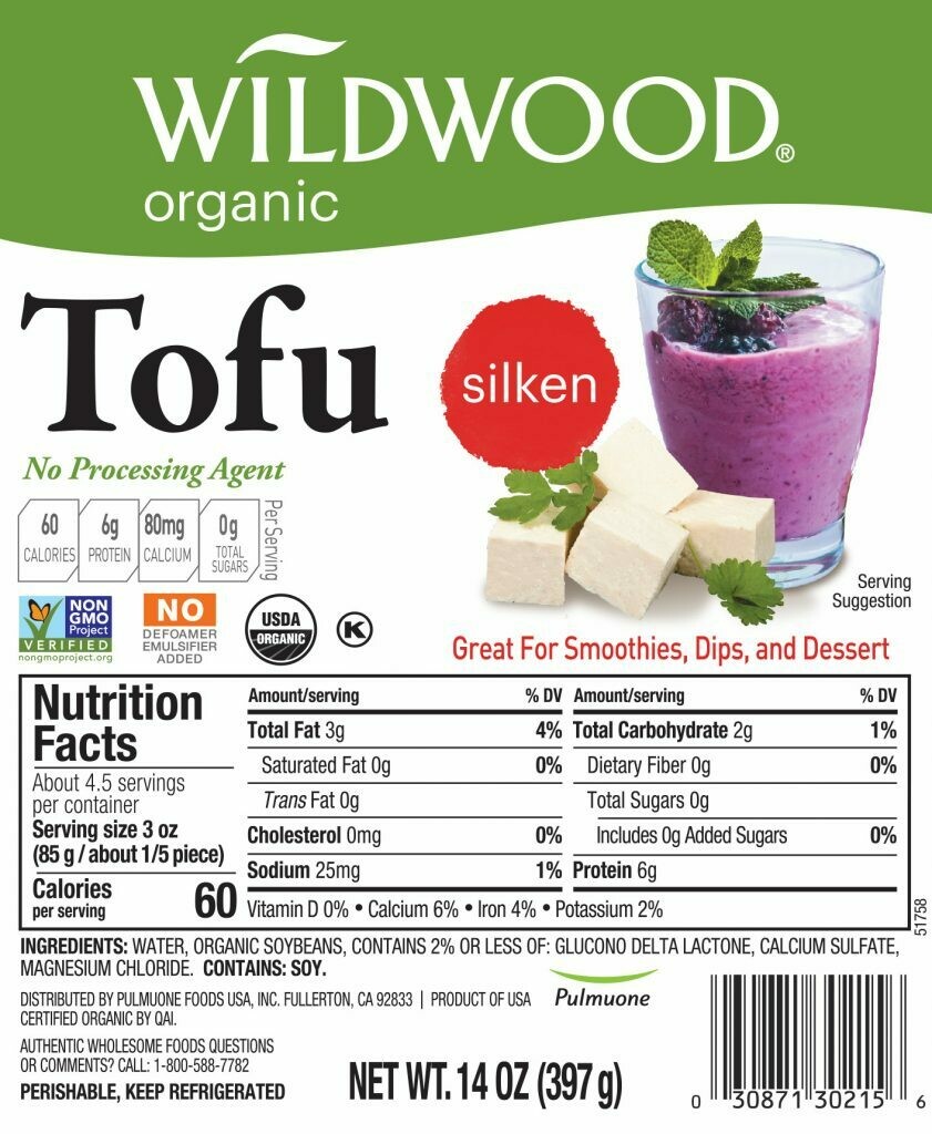 Deli / Tofu / Wildwood Organic Tofu Silken, 14 oz