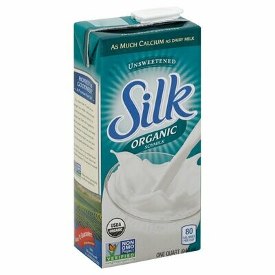 Dairy / Plant Based / Silk Soymilk Organic Original Unsweetened, 32 oz
