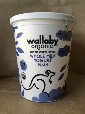 Dairy / Yogurt / Wallaby Greek Plain Yogurt, 32 oz