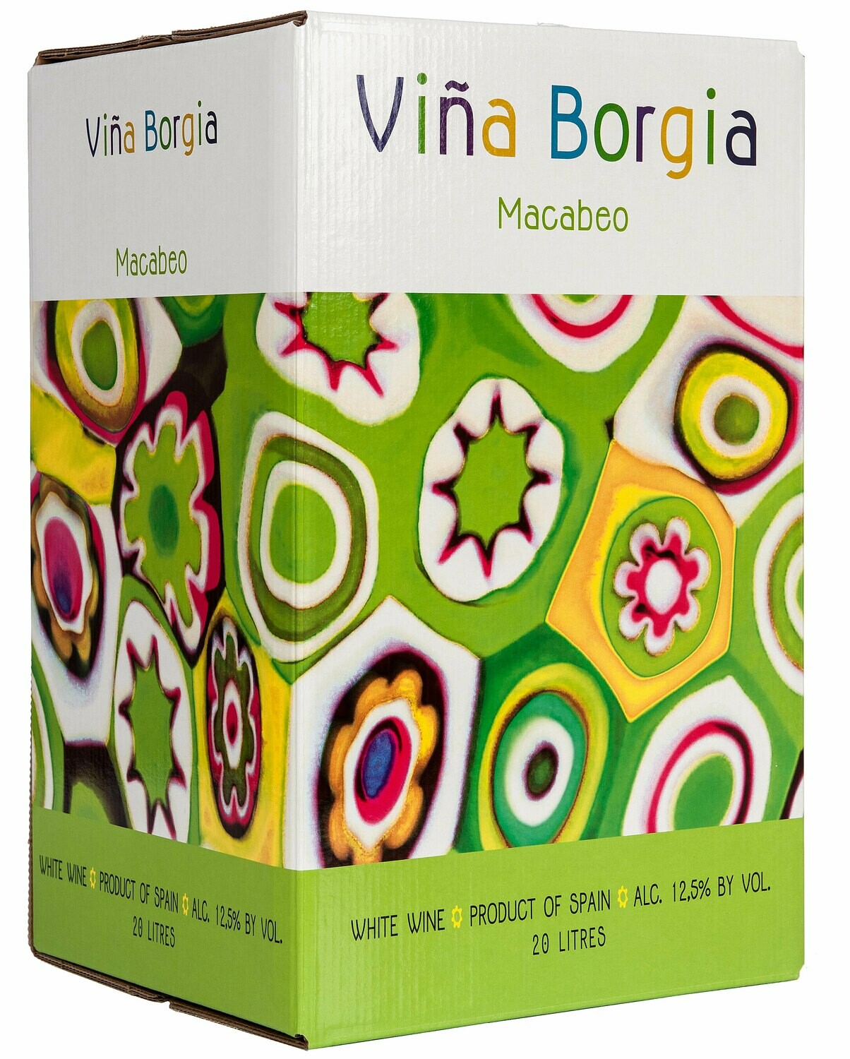 Wine / White / Vina Borgia Macabeo 2017, 3 liter box