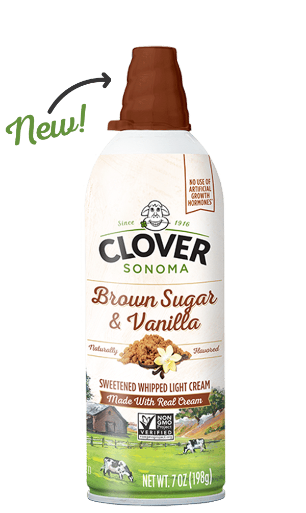Dairy / Misc / Clover Brown Sugar Vanilla Whipped Cream Topping, 7 oz. can