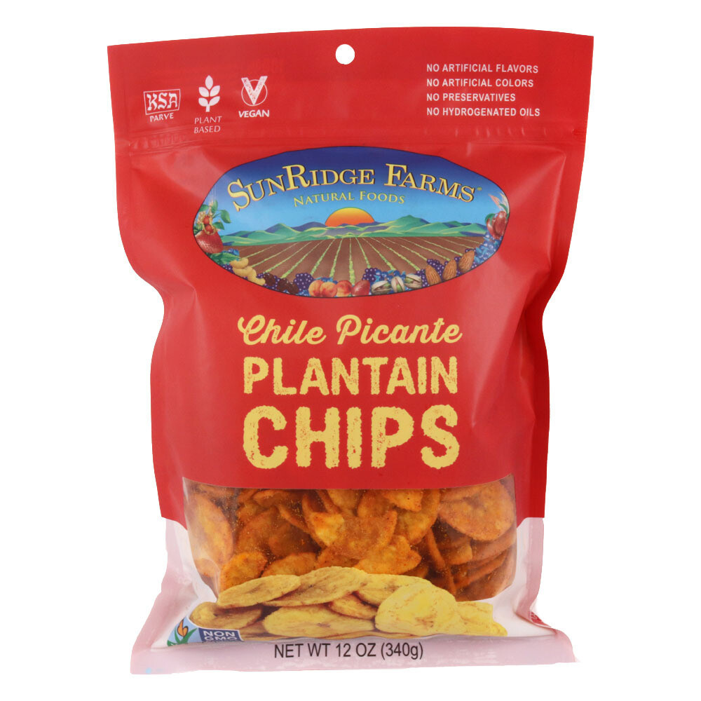 Bulk / Snack / Crispy Chile Picante Plantain Chips, 12 oz