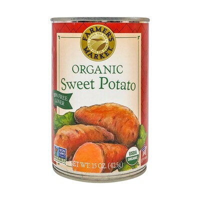 Grocery / Canned Fruit / Farmers Market Organic Sweet Potatoes, 15 oz