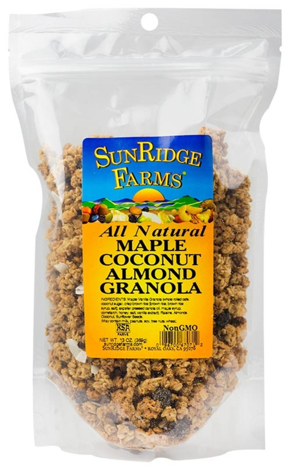 Grocery / Cereal / Sun Ridge Farms Maple Coconut Almond Granola, 13 oz