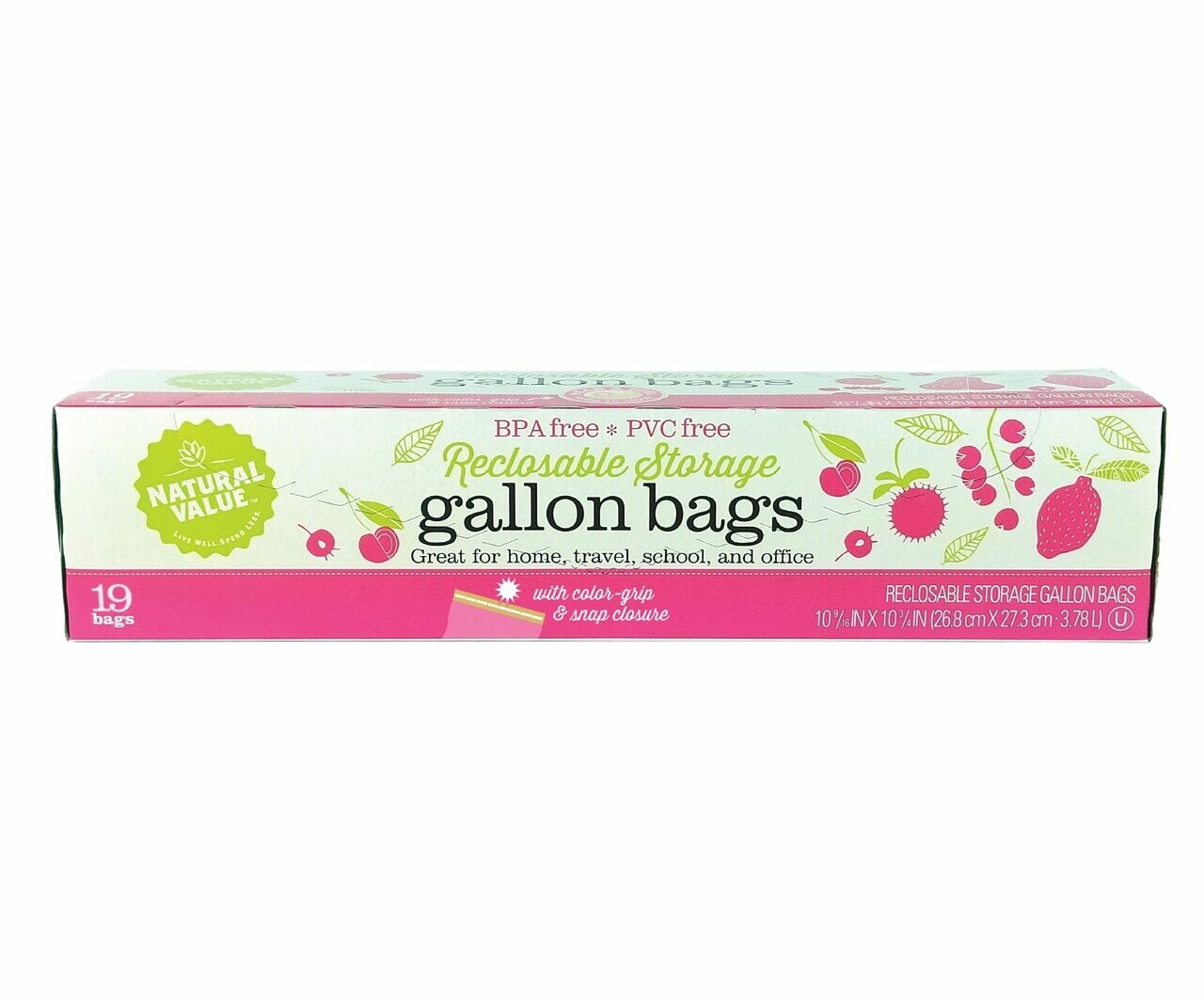 Household / Plastic / Natural Value Gallon Food Storage Bags